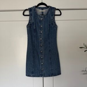 Abercrombie & Fitch Dark Blue Sleeveless Denim Mini Dress